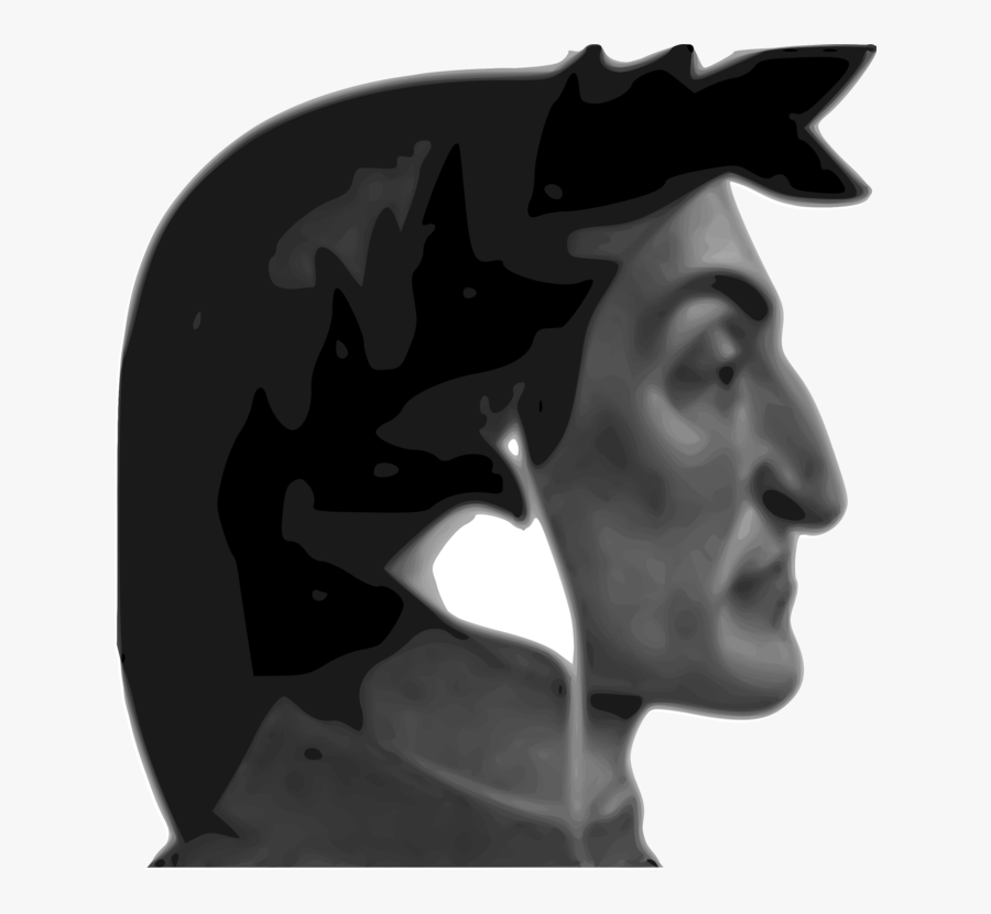 Head,silhouette,neck - Dante Alighieri, Transparent Clipart