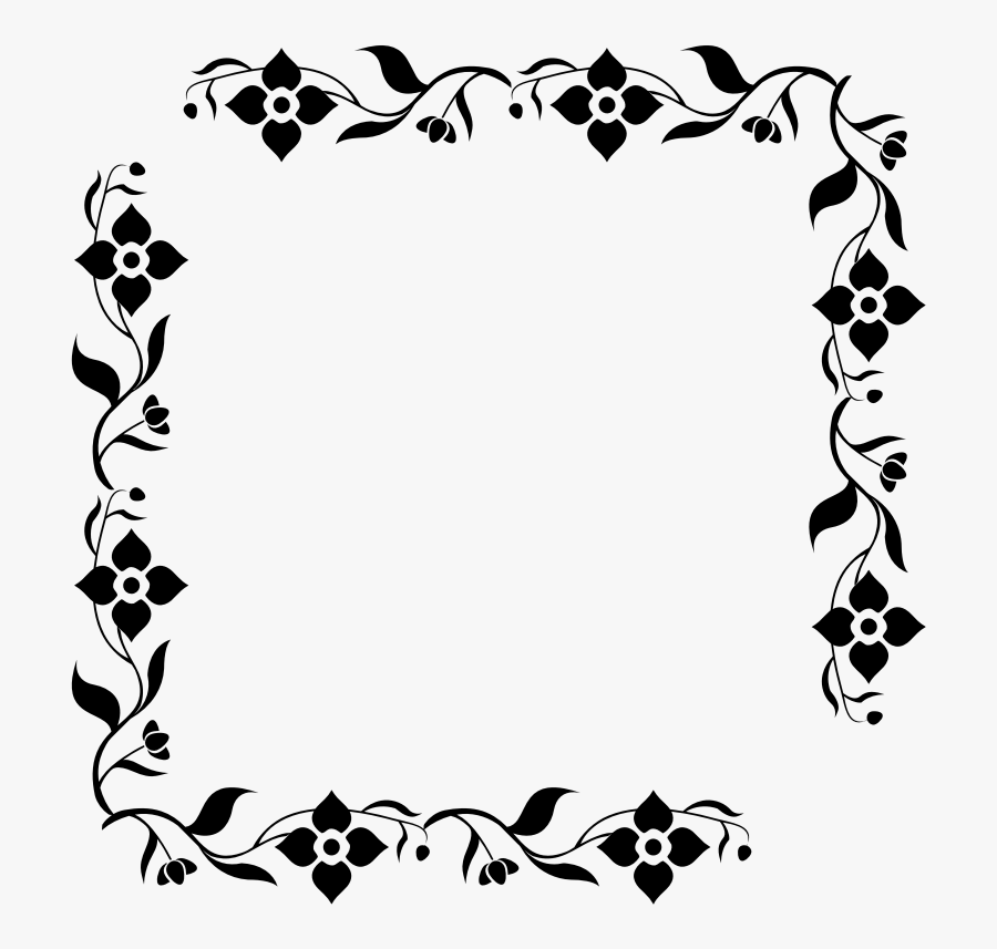 Picture Frame,heart,symmetry - Floral Frame Vector Png, Transparent Clipart