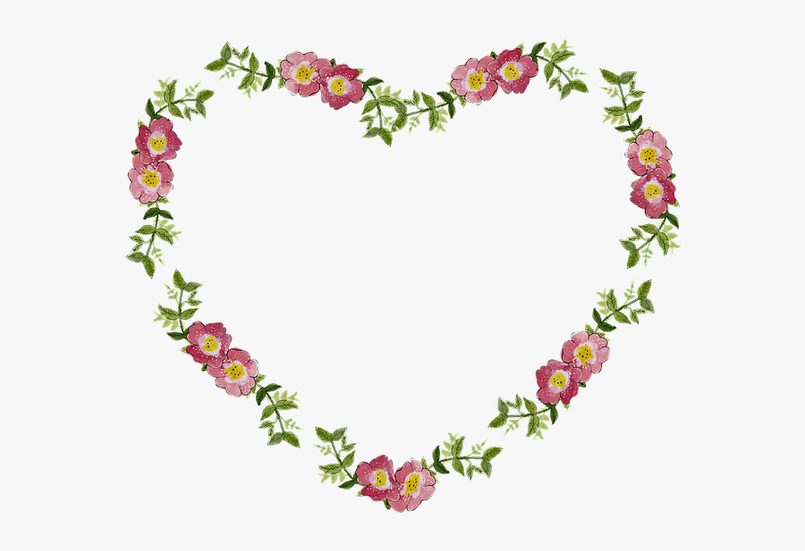 Transparent Flowers Frame Png - Heart Of Flowers Png, Transparent Clipart