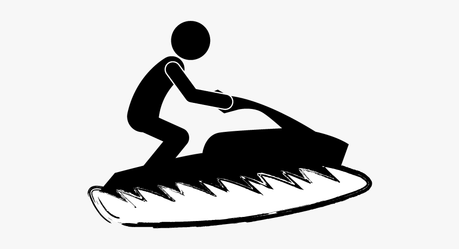 Sports Clipart Hobby - Water Jet Ski Silhouette Sports Clipart Png, Transparent Clipart