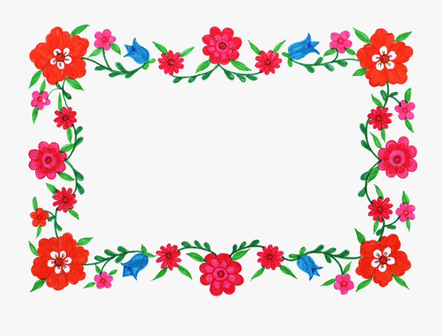 Flower Frames Clip Art, Transparent Clipart
