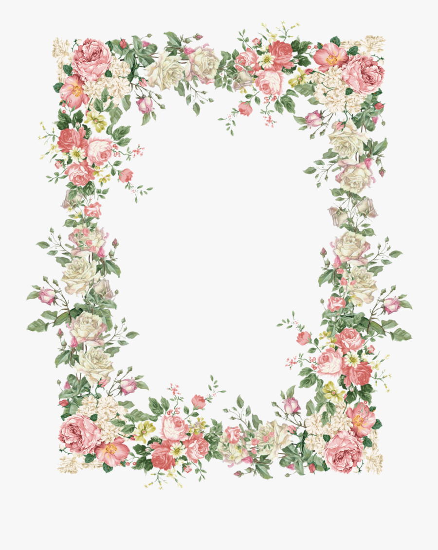 Vintage Flower Frame Png, Transparent Clipart