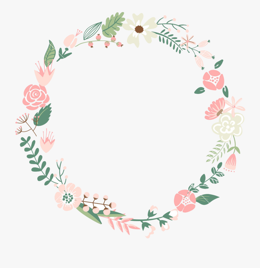 Picture Flower Frame Wreath Floral Transparent Clipart - Free Floral Frame, Transparent Clipart