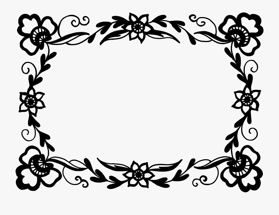 Black And White Framed Art Vector Free, Transparent Clipart