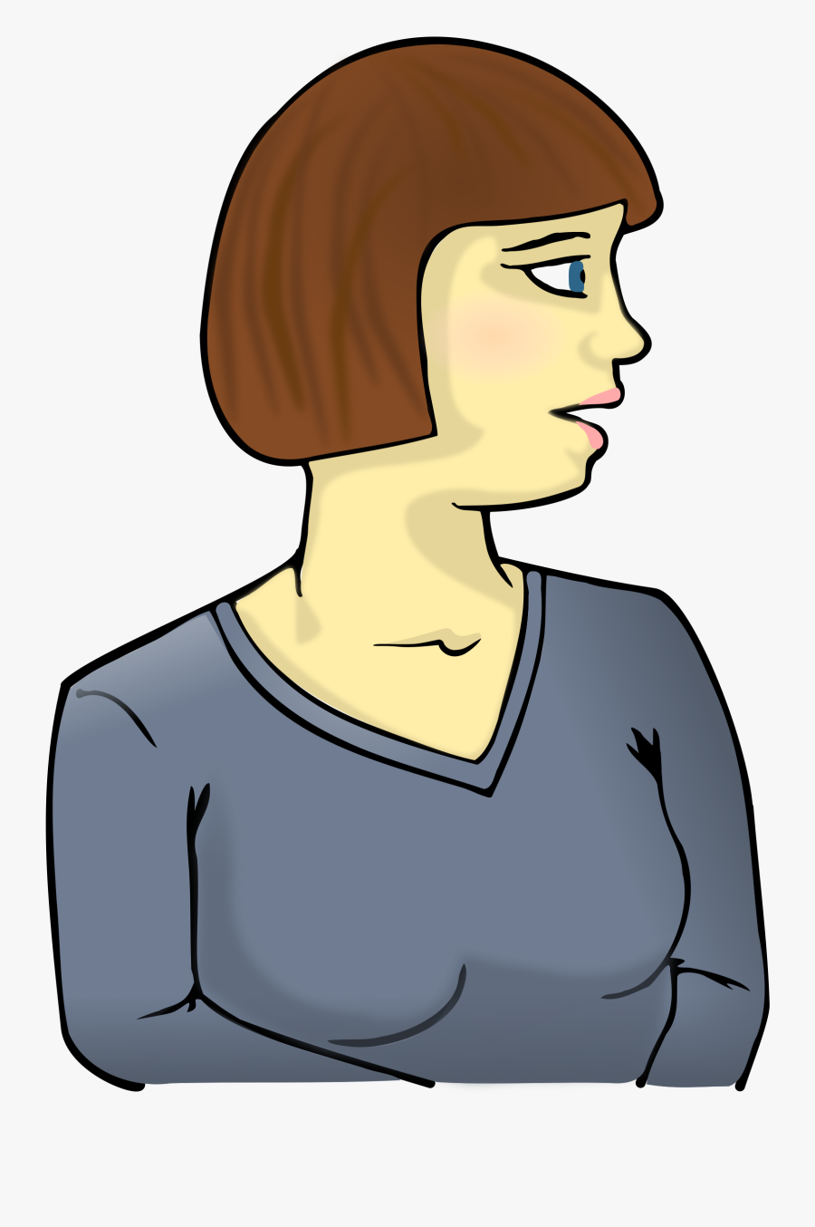 Woman Looking At Petri Dish Clipart - Woman Looking Clipart, Transparent Clipart