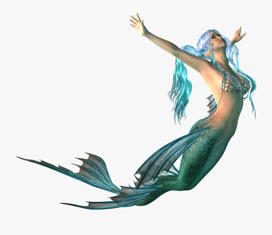 Swimming Up Transparent Png - Mermaid Transparent, Transparent Clipart