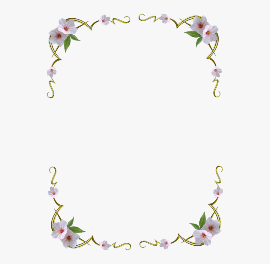 #flower #frame #frames #pretty #borders #border #tropical - Pretty Borders, Transparent Clipart