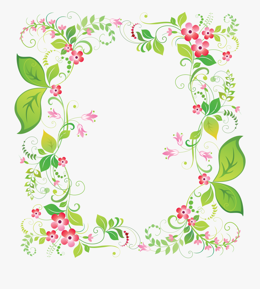 Floral Frame Png - Free Vector Flower Frame, Transparent Clipart