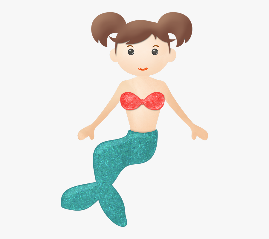 Mermaid Clipart Gold Glitter - Cartoon, Transparent Clipart