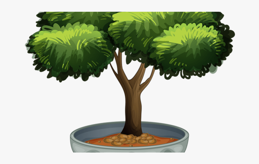 Potted Plants Clipart Potted Flower - Bright Moon In The Sky Clipart, Transparent Clipart