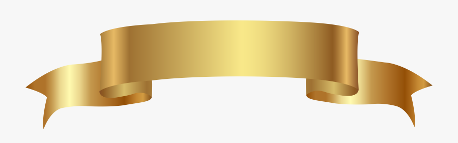Gold Banner Transparent Png - Gold Banner Transparent Background, Transparent Clipart