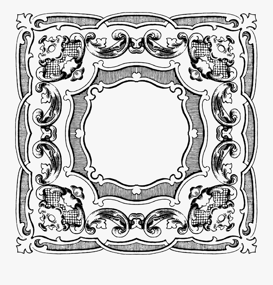 Picture Frame,line Art,flower - Decorative Arts, Transparent Clipart
