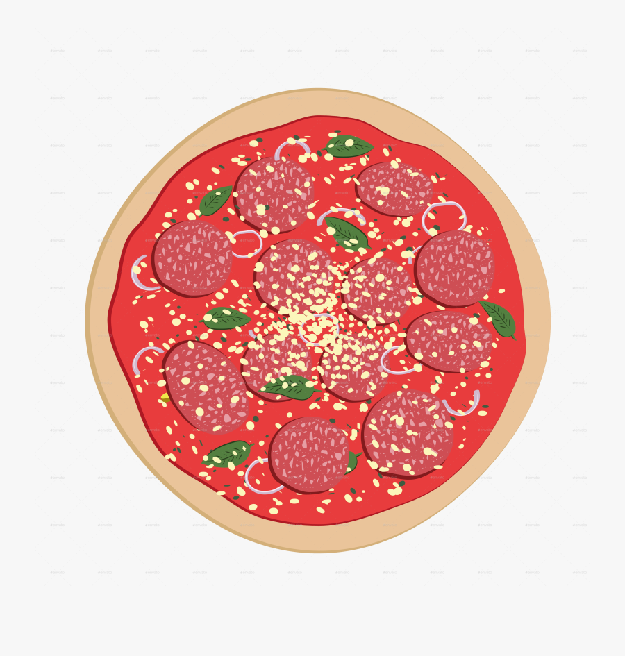 Pizza 3 Circle, Transparent Clipart