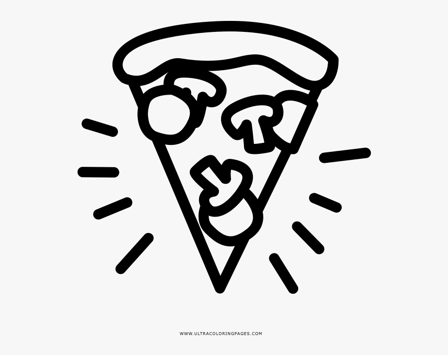 Atractivo La Pizza De Pepperoni Para Colorear Friso, Transparent Clipart