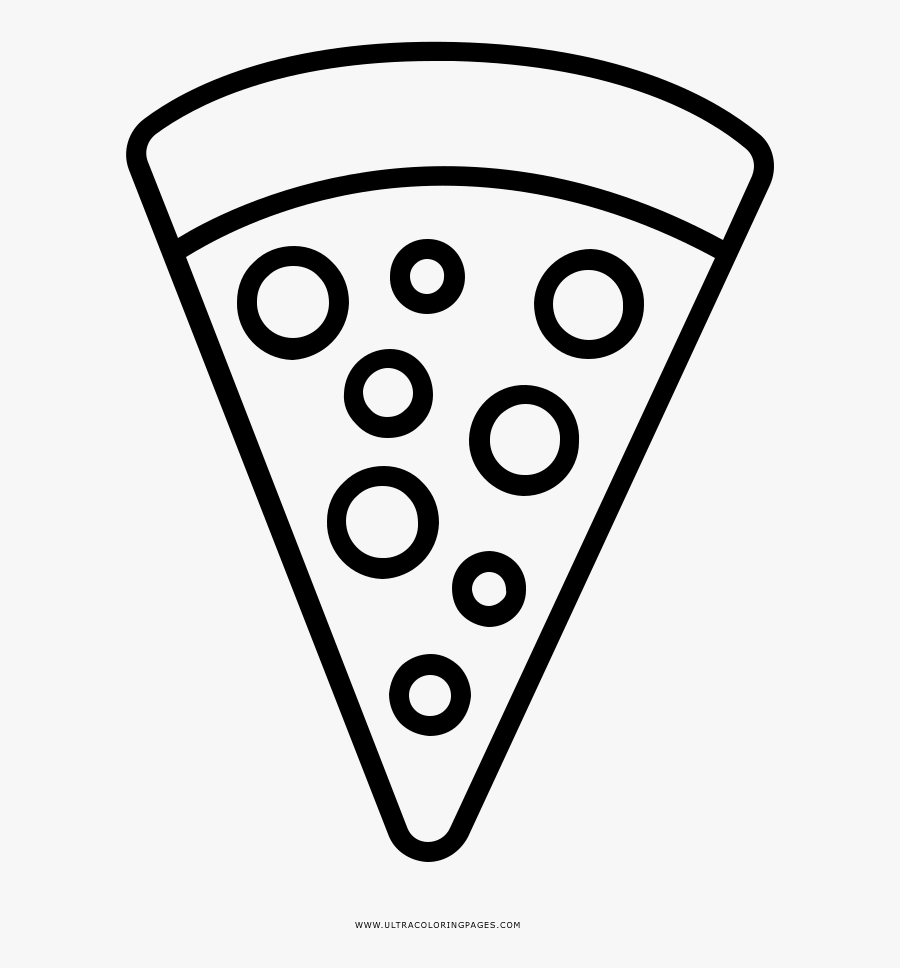 Pepperoni Pizza Coloring Page, Transparent Clipart
