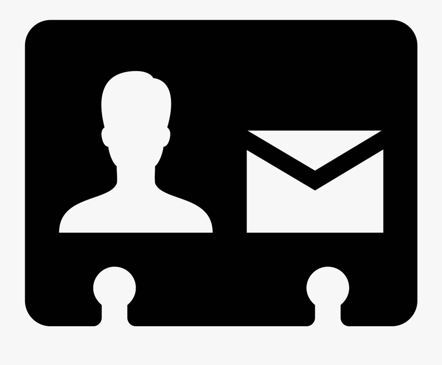 Mail Contact Filled Icon, Transparent Clipart