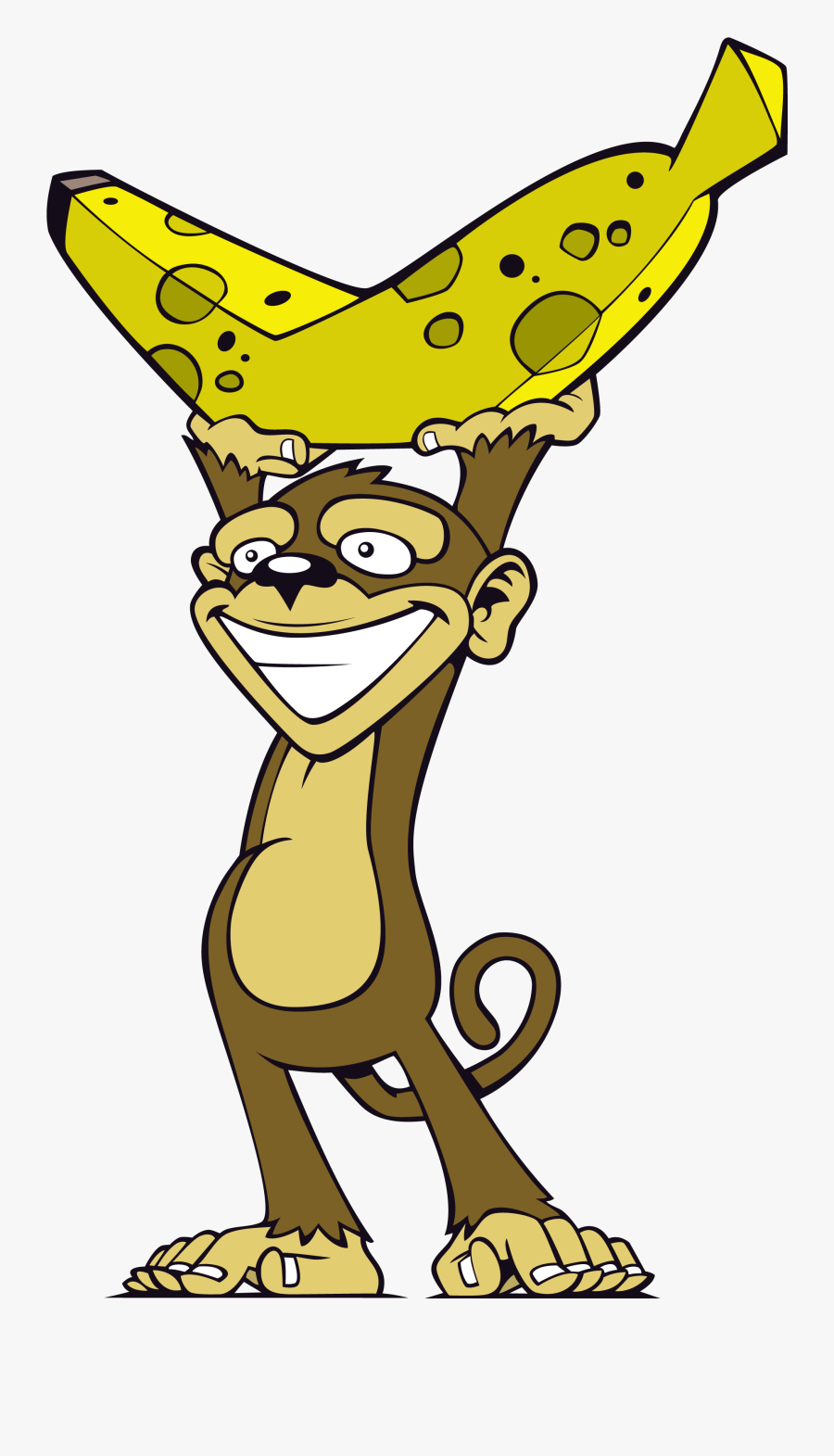 Monkey - With - Banana - Cartoon - Monkey Throwing Bananas Gif, Transparent Clipart