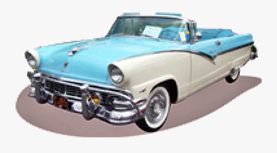 Classic Car,automotive Exterior,car - Ford Fairlane Blue And White, Transparent Clipart