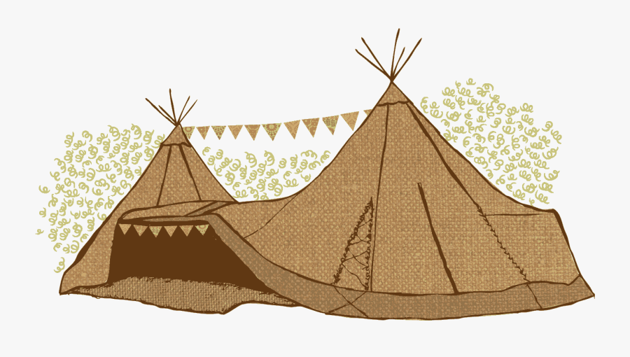 Tent With Bunting - Wedding Marquee Clipart, Transparent Clipart