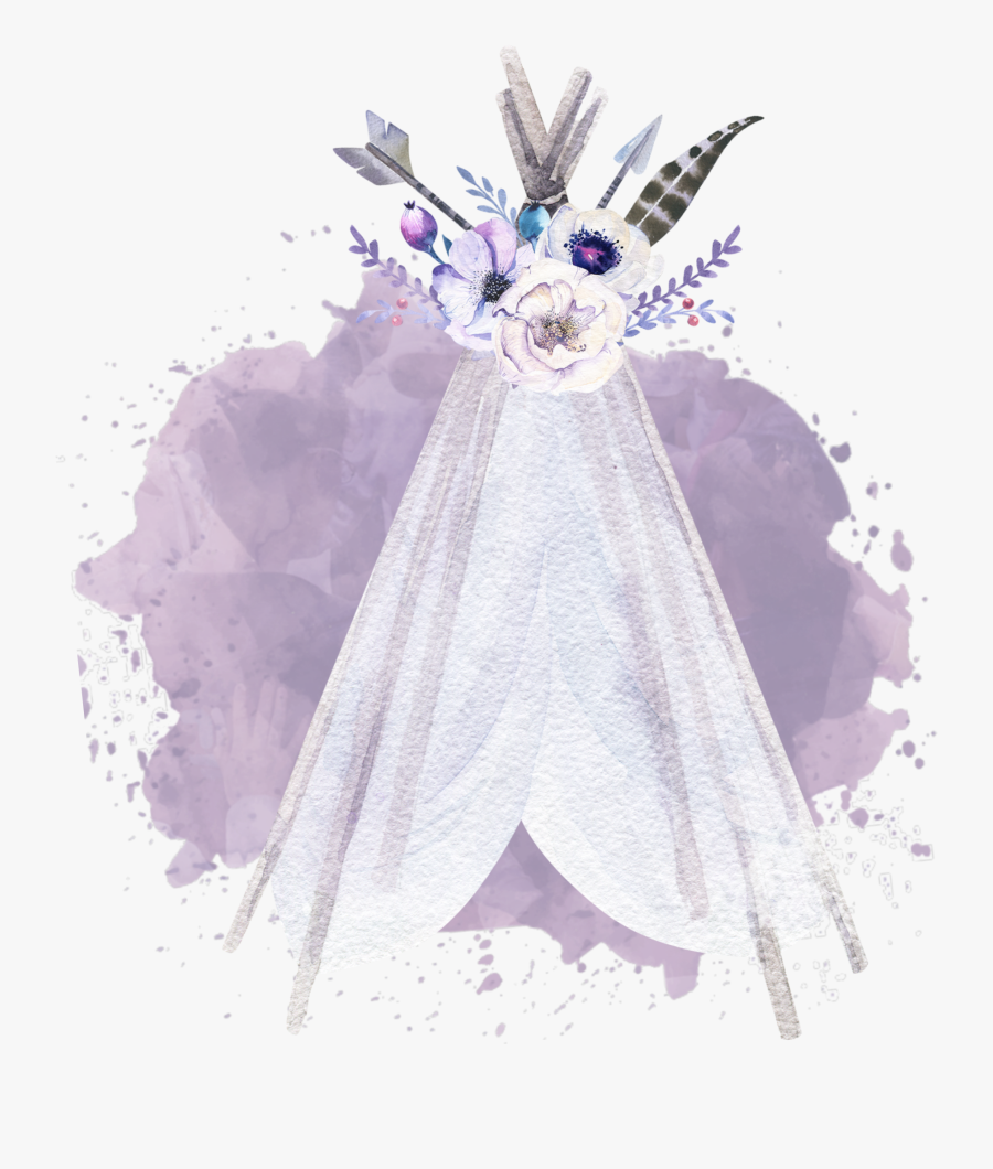 #boho #teepee #bohemian #hipster #watercolor #watercolour - Watercolor Splash Png Hd, Transparent Clipart