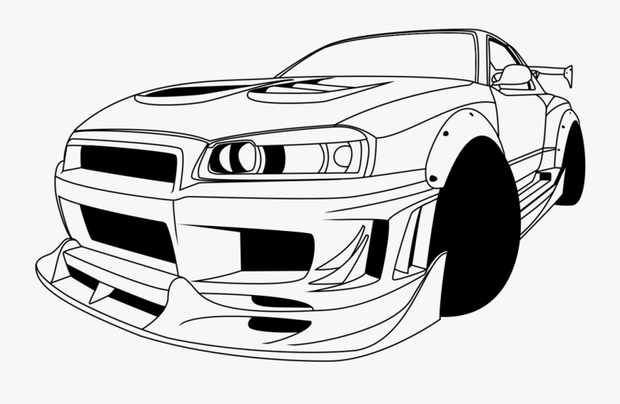 Collection Of Free Camaro Drawing Sketch Download On - Nissan Gtr Clip Art, Transparent Clipart