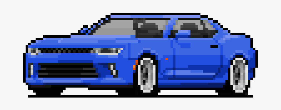 Camaro Clipart - Pixel Art Chevrolet Camaro, Transparent Clipart