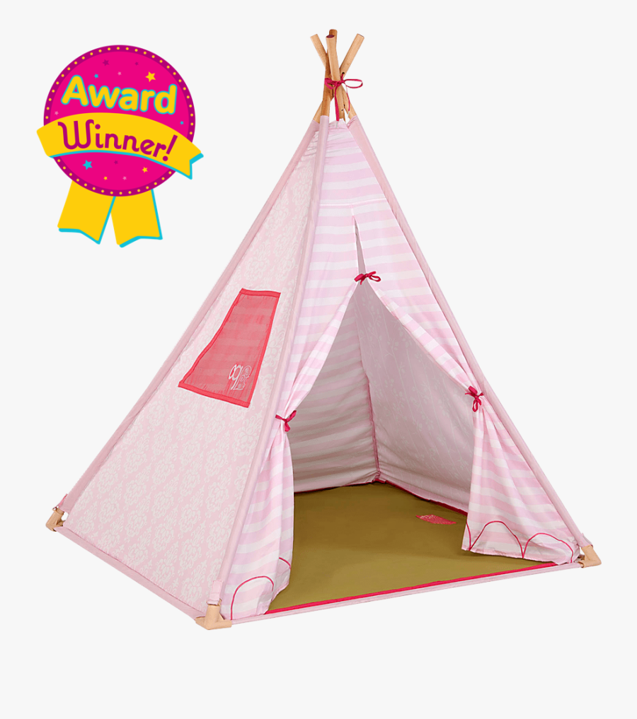 Suite Teepee- Pink Stripes Play Tent For Kids And Dolls - Our Generation Teepee, Transparent Clipart