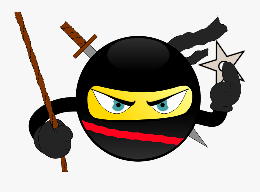 Burglar Clipart Sneak - Smiley Ninja, Transparent Clipart