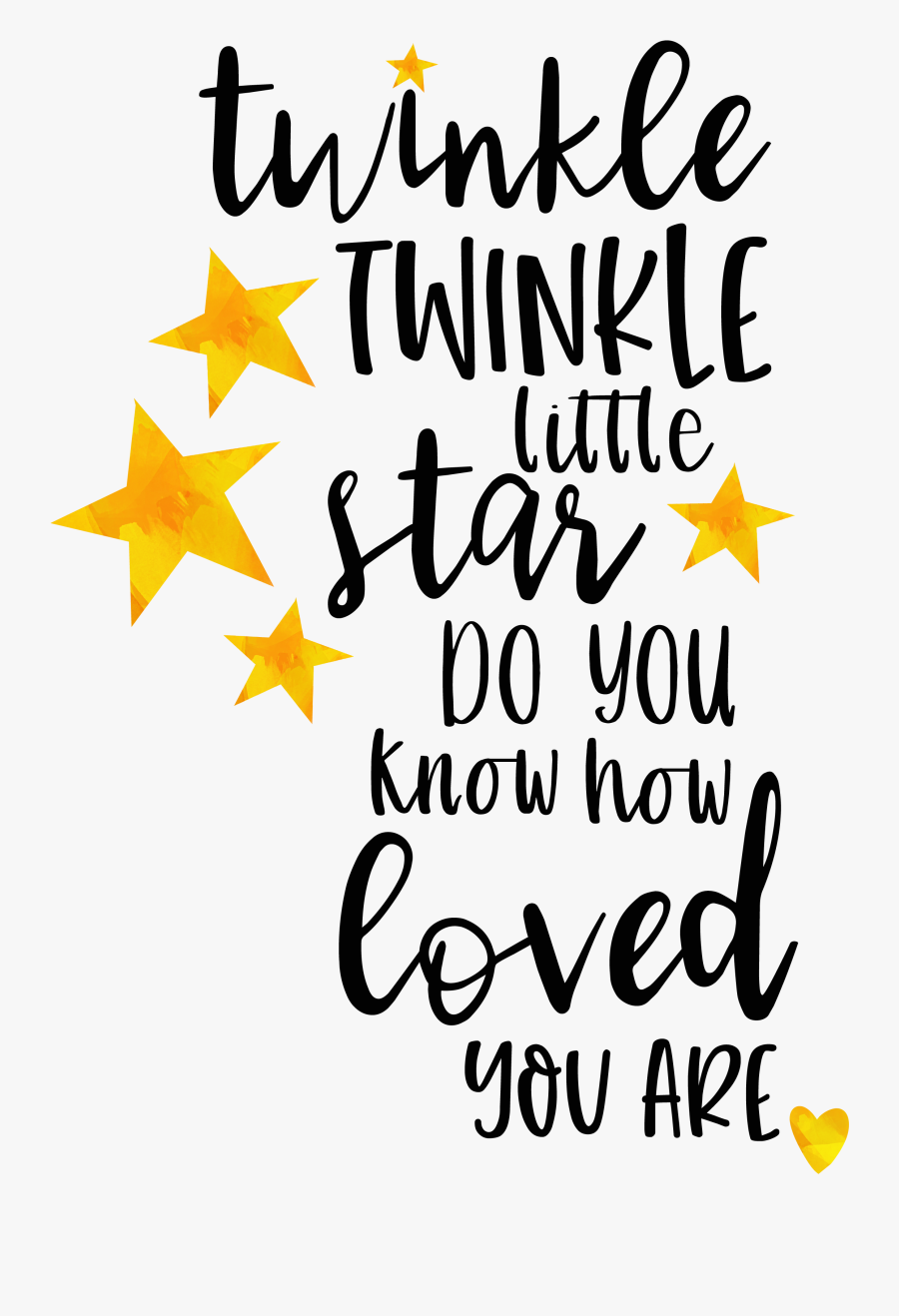 Twinkle Poem Svg - Calligraphy, Transparent Clipart