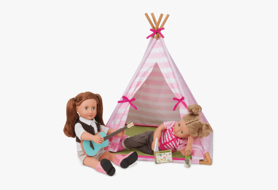 Evelyn And Shannon Playing Inside Teepee - Tenda Our Generation, Transparent Clipart