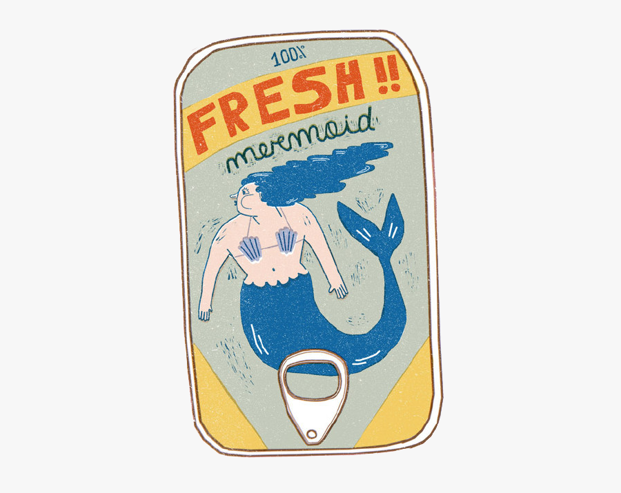 Canned Illustrator Poster Illustration Cartoon Mermaid - Illustration, Transparent Clipart