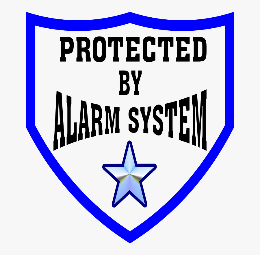 Protected By Alarm System Sign - Alarm System Clipart, Transparent Clipart