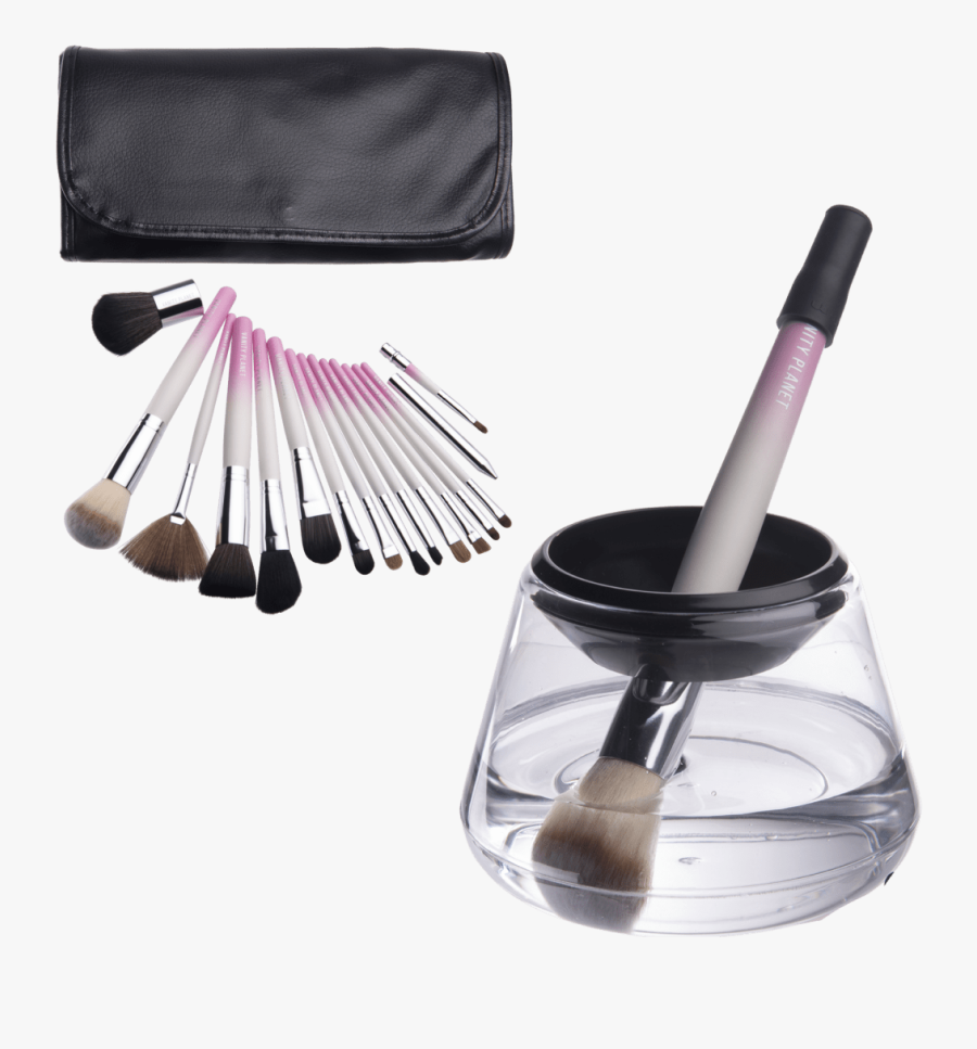 Pronoir Electric Makeup Brush Cleaner With Vanity Planet - Makeup Brushes, Transparent Clipart