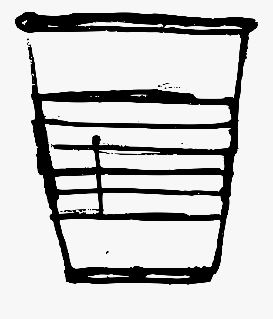 Clipart Plastic Cup - Line Art, Transparent Clipart