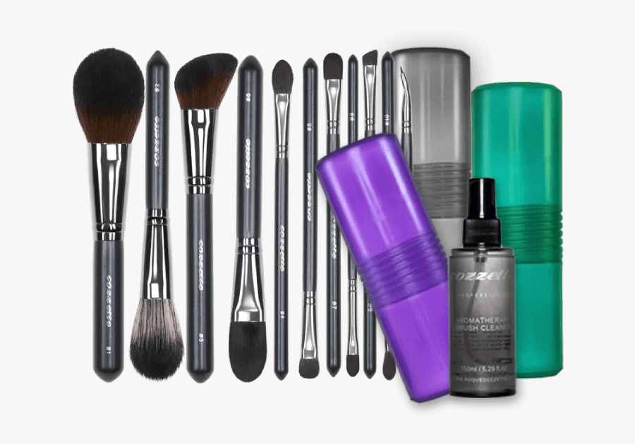 Transparent Makeup Brushes Png - Makeup Brush Set, Transparent Clipart