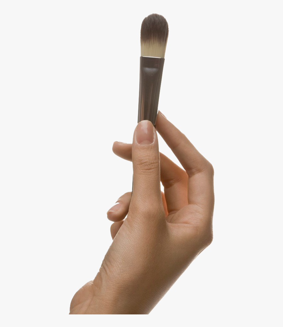 Clip Art Make Up Makeup A - Hand Holding A Nail Brush, Transparent Clipart