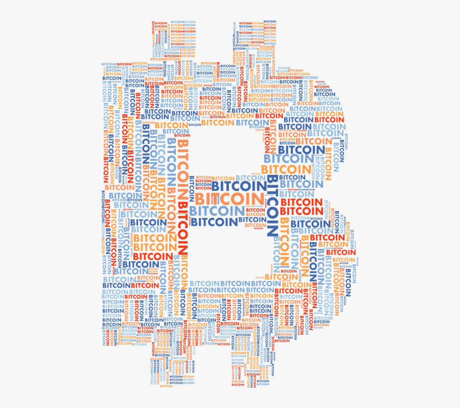 Bitcoin - Word Cloud Of Bitcoin, Transparent Clipart