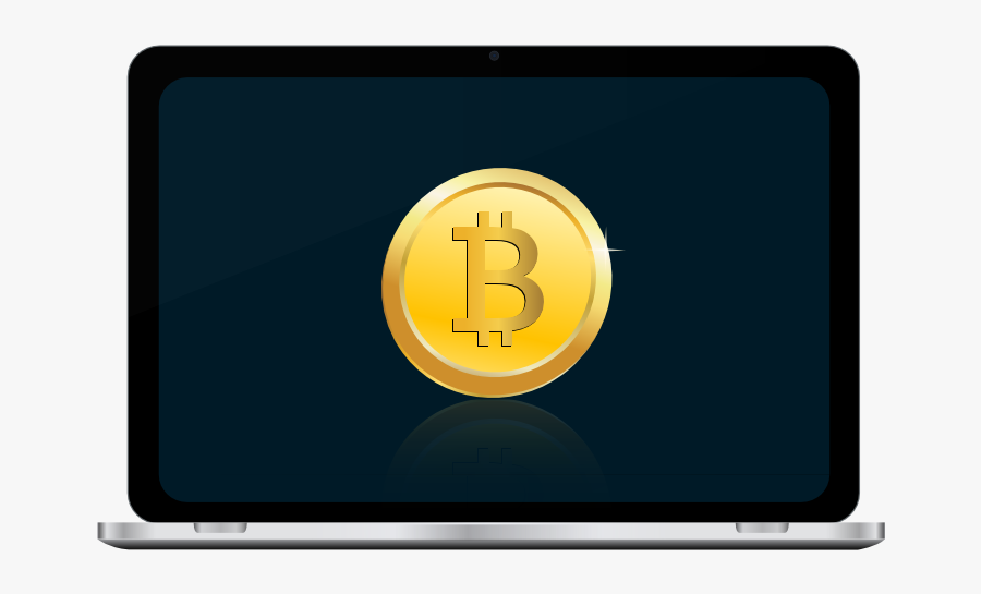 Bitcoin In Laptop Screen - Circle, Transparent Clipart