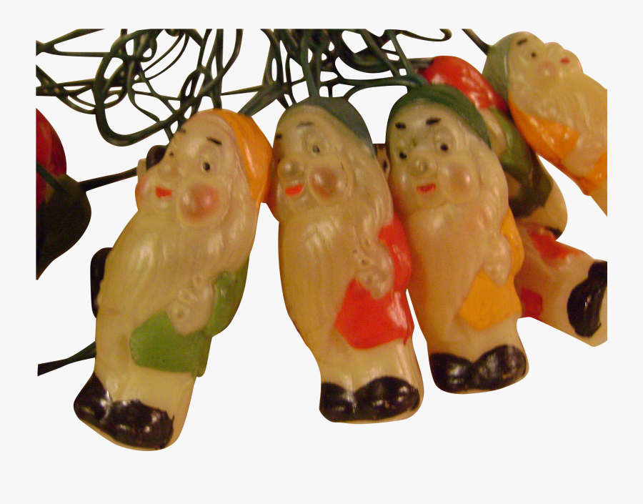 Vintage Celluloid Disney Dwarf String Of Lights - Animal Figure, Transparent Clipart