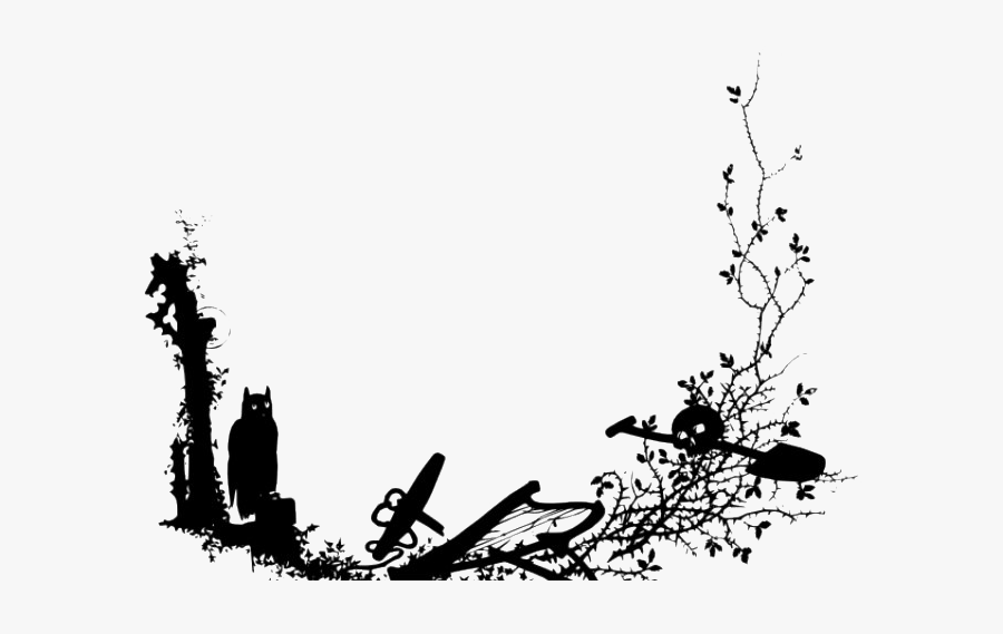 Spooky Tree Png Clipart - Png Frame Skull, Transparent Clipart