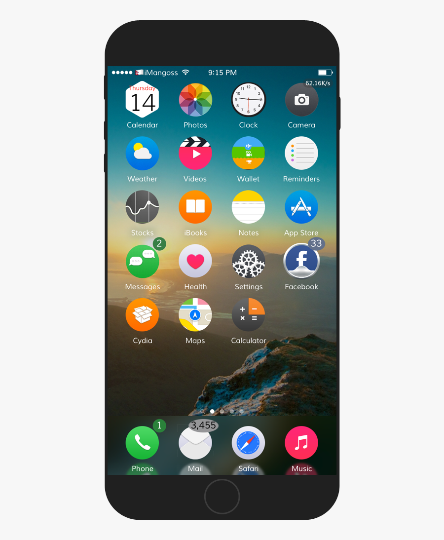 Clip Art Iphone 6s Themes - Best Themes For Ios 10, Transparent Clipart