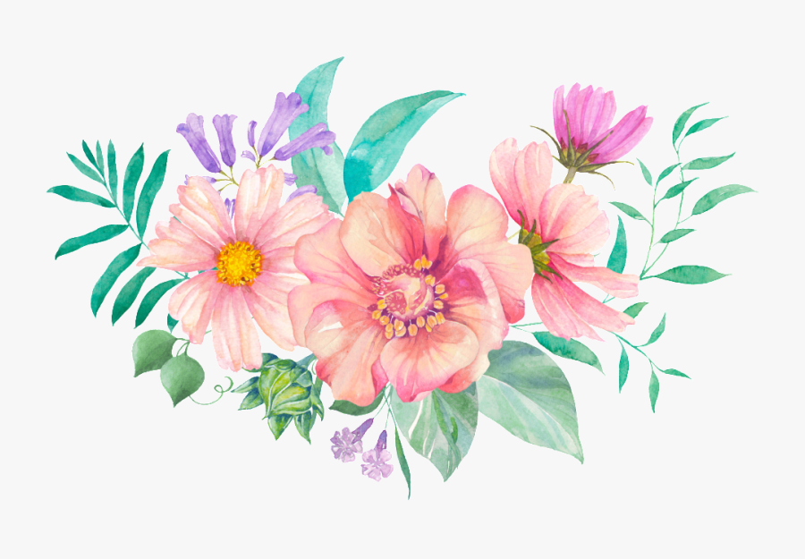 Transparent Flower Background Clipart - Watercolor Floral Background Png, Transparent Clipart