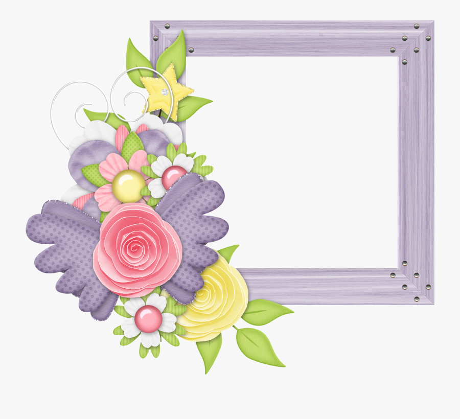 Clipart Flowers Cute - Frame Cute Flower Clipart, Transparent Clipart