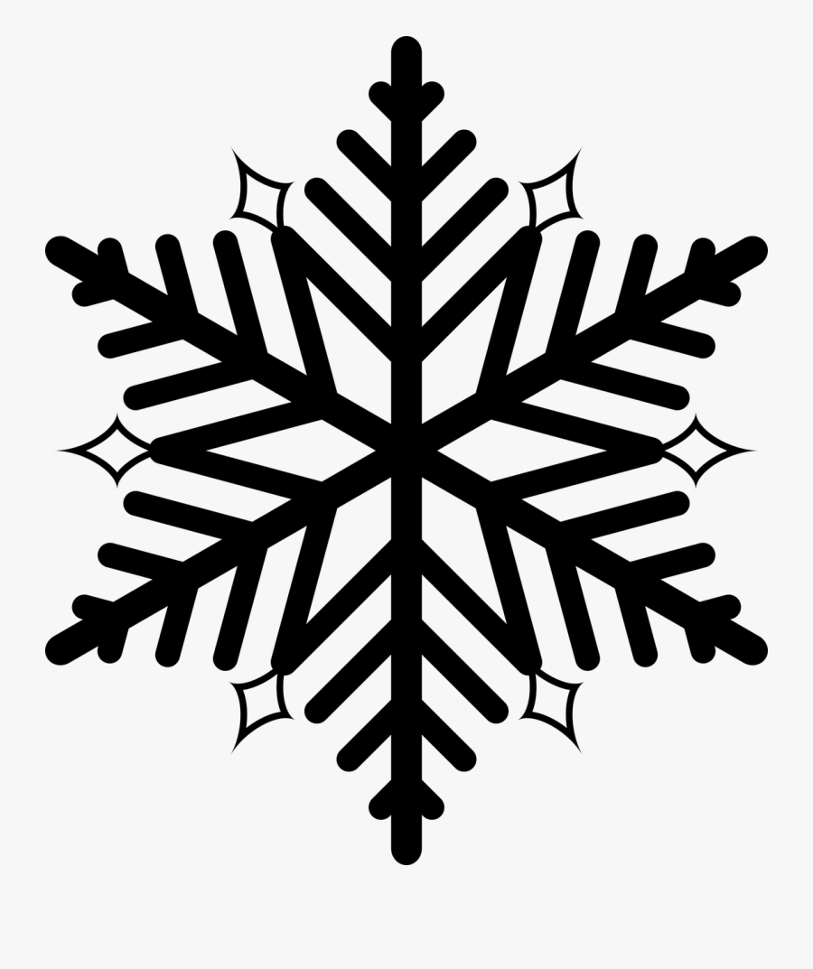 Visual Arts,plant,flower - Black And White Snowflake Vector, Transparent Clipart