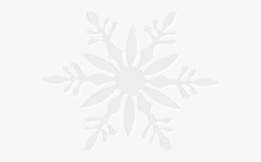 Black And White Snowflake Clipart - Transparent Background Snowflake Png, Transparent Clipart