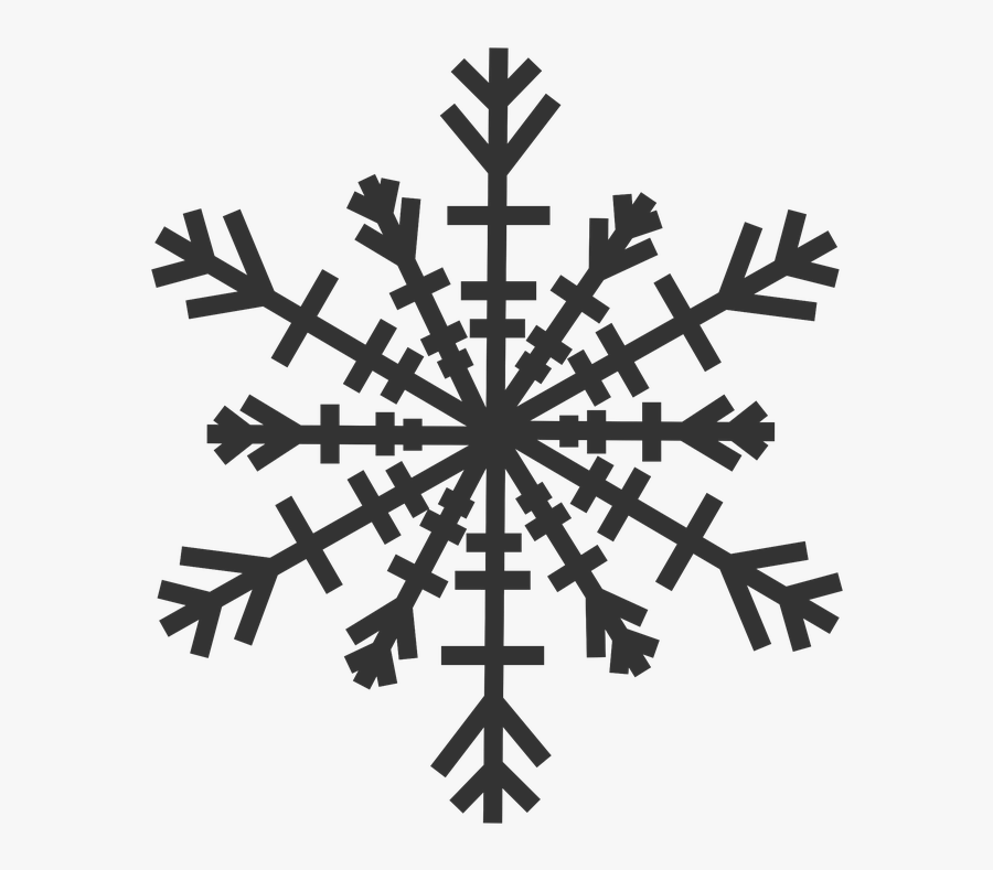 Snow, Flake, Grey - Snow Flower Vector Png, Transparent Clipart
