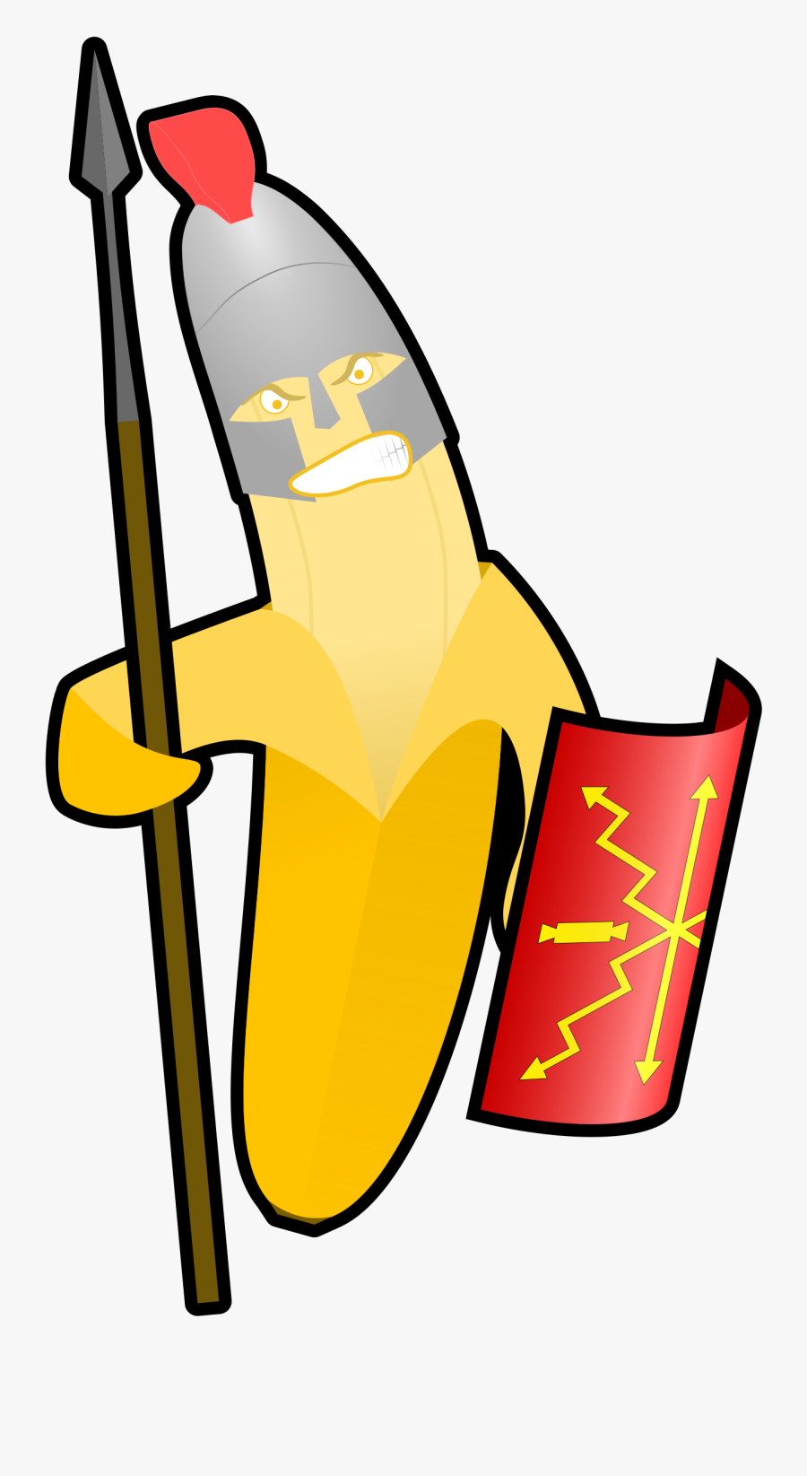 Banana Warrior Clip Arts - Banana Clipart Warrior, Transparent Clipart