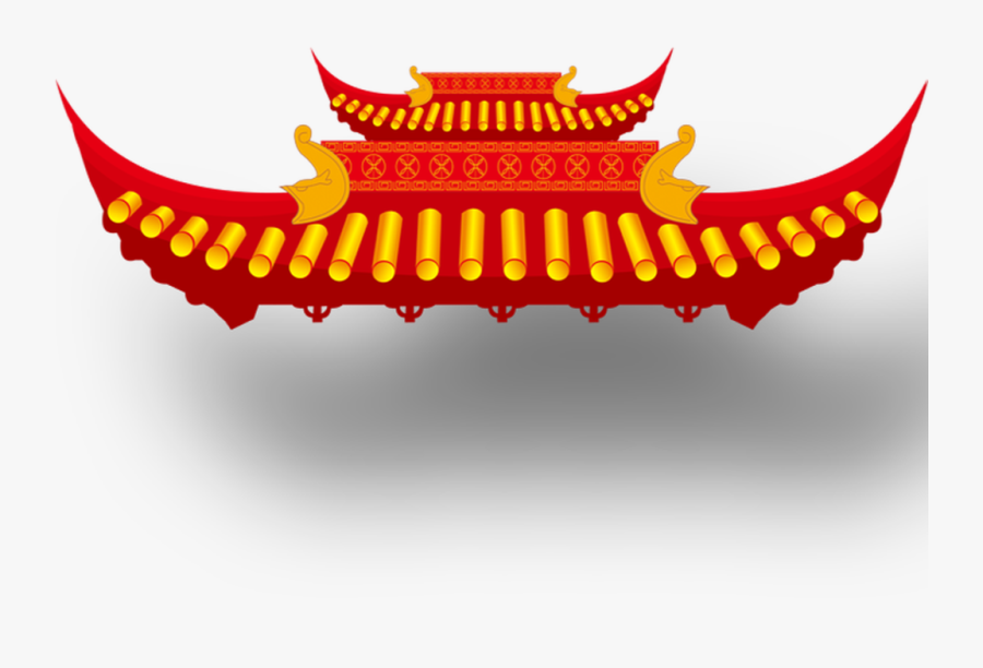 Hand Drawn Cartoon Palace Transparent Decorative - Chinese Roof Png, Transparent Clipart