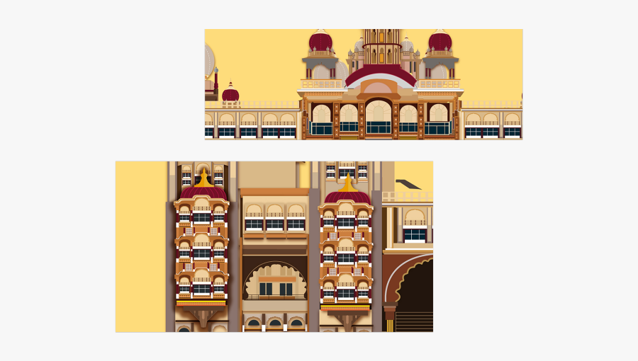 Palace Clipart Mysore - Mysore Palace In Art Png, Transparent Clipart