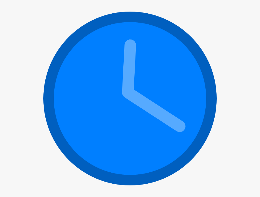 Transparent White Clock Png - Blue Clip Art Clock, Transparent Clipart